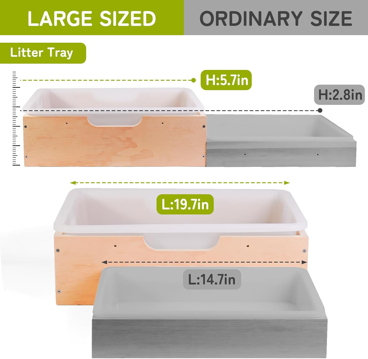 4 In 1 Rabbit Hay Feeder With Litter Box Wooden Bunny Feeder Manger Hay Holder Rack Toilet For Guinea Pig Hamster Small Animals