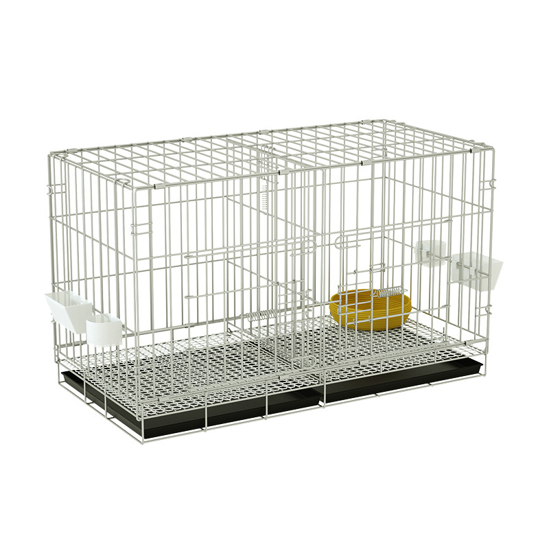 Single Stackable Center Divider Breeder Birds Parrots Breeding Cage With Side Nesting Box Doors