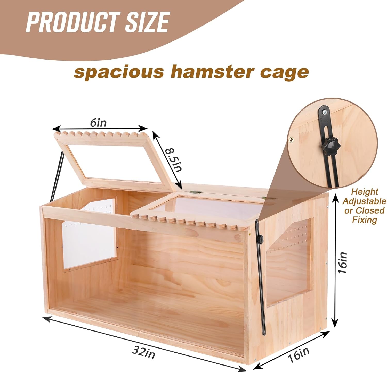 Wooden Pet Cage View 2