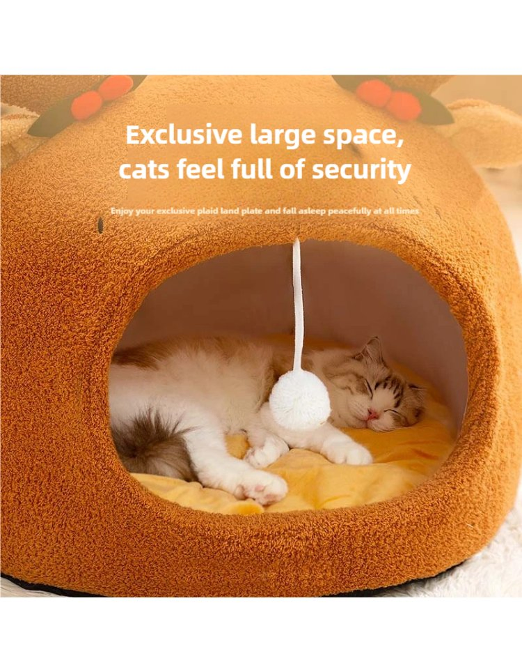 Christmas Style Forest Animal Cat Litter Small Dogs Cat Bed Autumn and Winter Warm Fun Pet Cat House