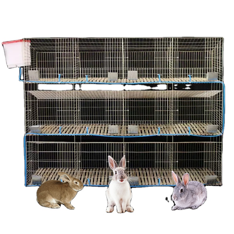 Hot Dip Galvanized Small Animal Cage Breeding Rabbit House with Attached Nest Box New Condition Rabbit Cages on Sale
