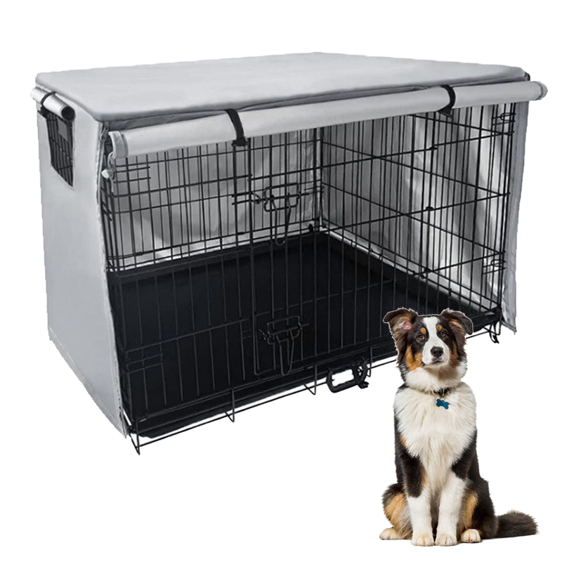 Large Durable Waterproof Dustproof Dog Crate Cover Mesh Window Oxford Material Metal Carrier For Indoor Outdoor Use For Birds