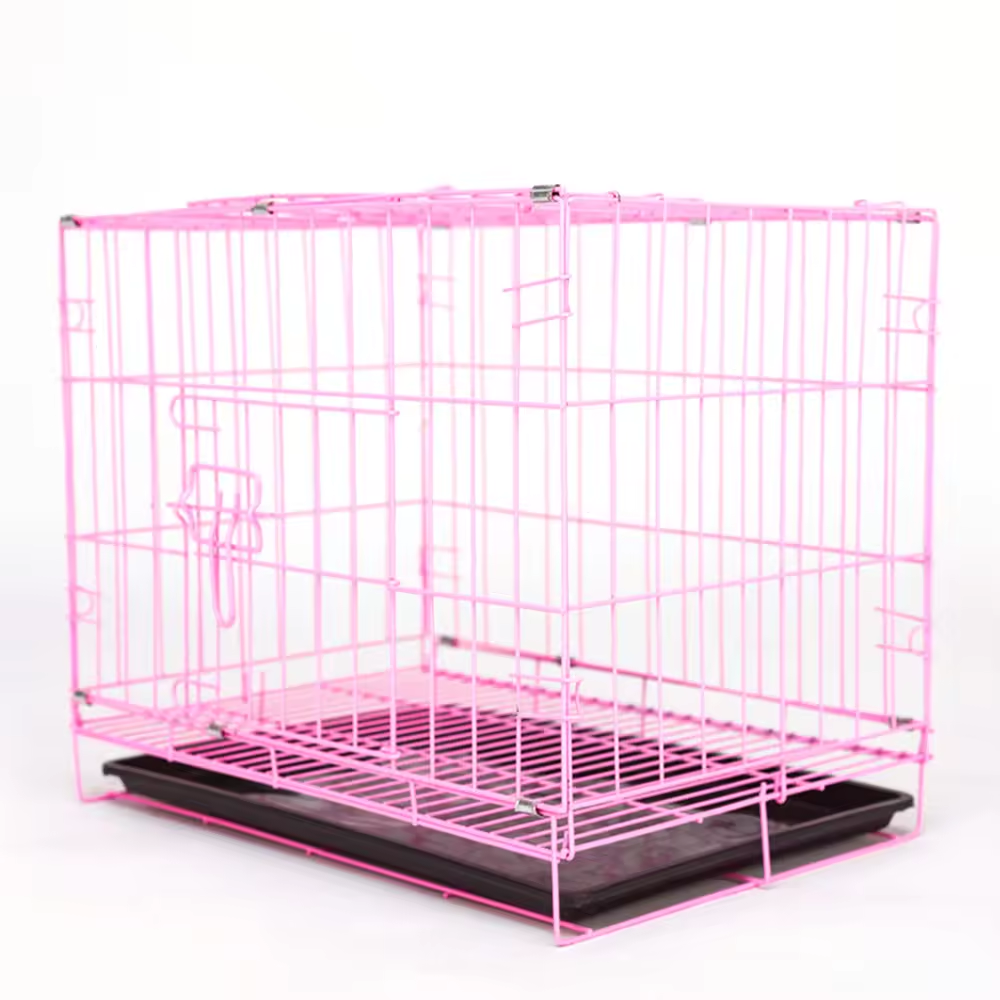 2026 New Trend Foldable Collapsible Metal Dog Crate Metal Kennels Stackable Pet Dog Cages for Small Large Dog