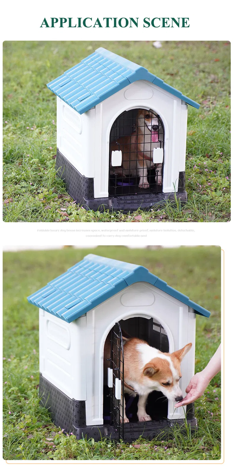 Wholesale Portable Luxury Design Indoor Outdoor Plastic Pet Cat Dog Sleeping House