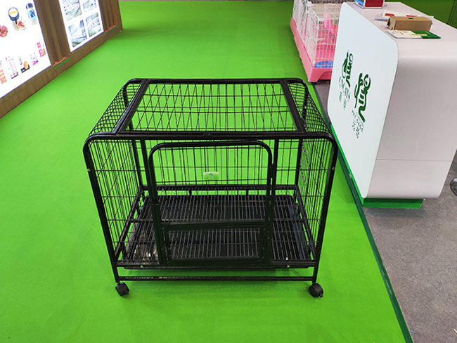 Factory Wholesale Half Foldable Portable Dog Cage Heavy Duty Breathable Steel Wire Enclosure Animal Pattern Metal Design