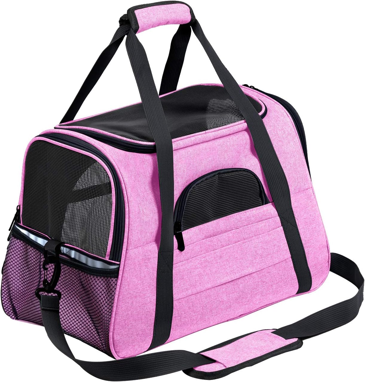 Custom Printed Waterproof Breathable Polyester Folding Dog Cage Crate Expandable Soft-Sided Pet Carrier Removable Fleece Pad