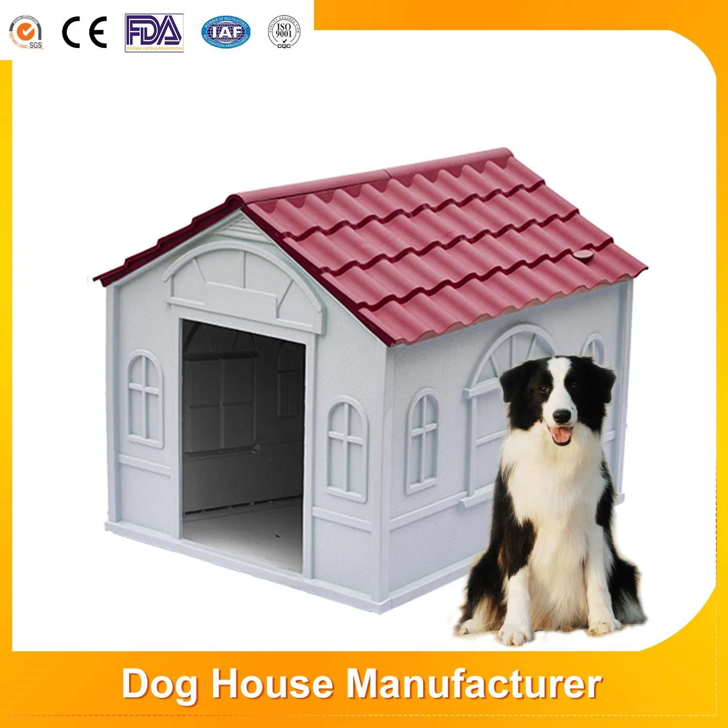 Factory Modern Eco Friendly Outdoor/Indoor Luxury Pet Villa Cats Cage Foldable House PVC Large Pet Dog House for Sale