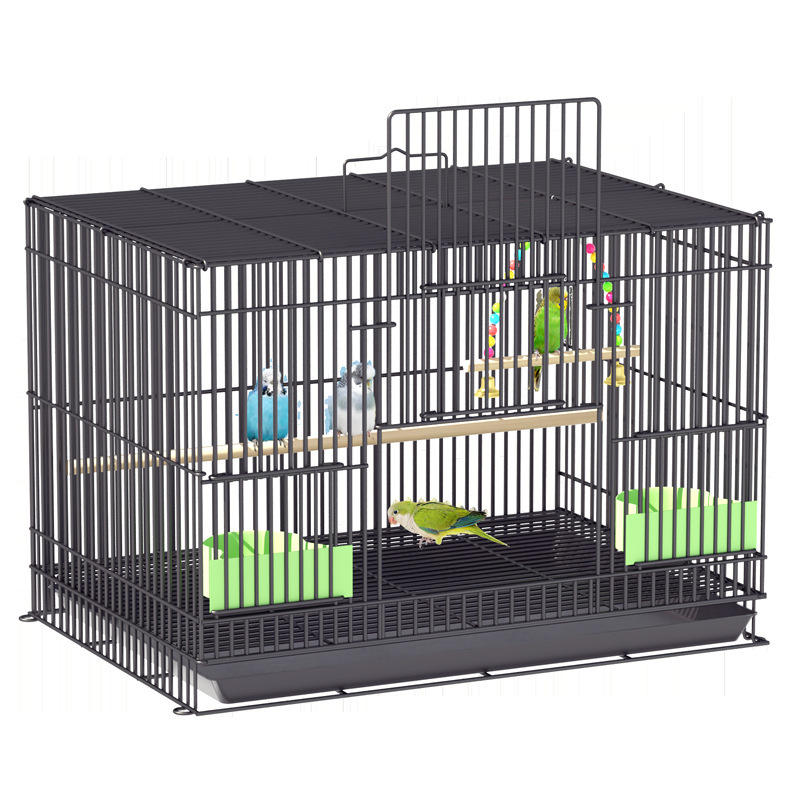 Multi-Pet Indoor Iron Rabbit Hutch Removable Tray Stylish Easy Clean 4-Door Space-Saving Foldable Easy Assembly for Pet Stores