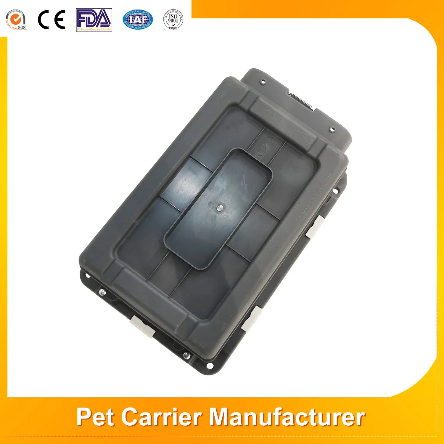 Air Approved Pet Carrier Products Outdoor Iron Door Cat Dog Kennel Luxury Puppy Niche De Voyage En Plastique Airline Transport Box Travel Dog Cage with Wheels
