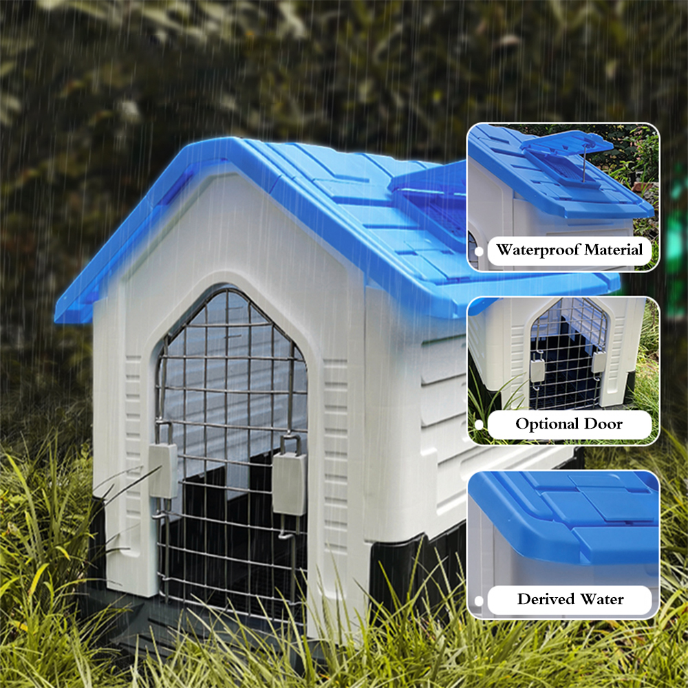 Manufacturer Wholesale Outdoor Plastic Waterproof Dog House with Window Toilet