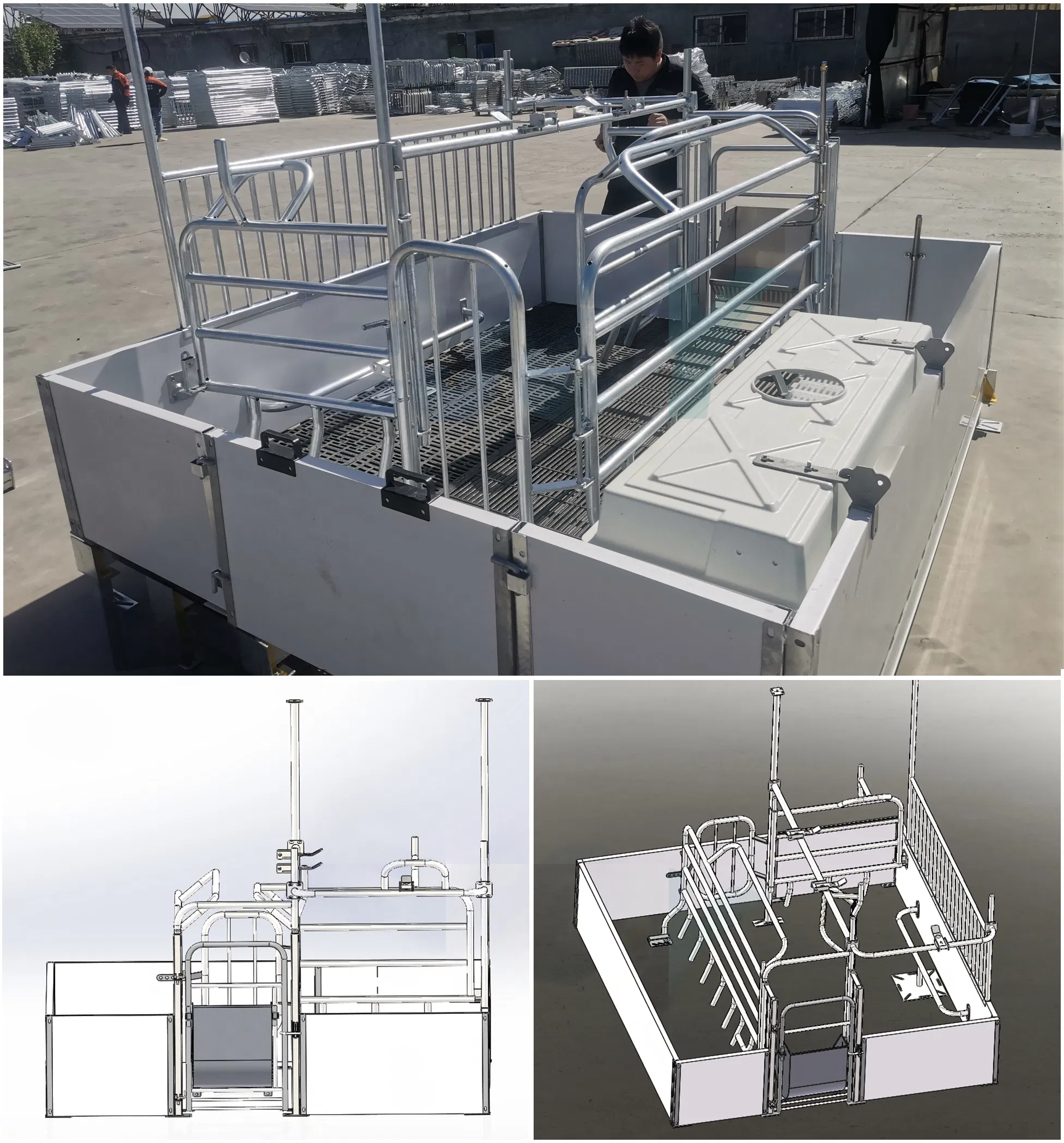 Steel Pig Barns Modular Housing Systems Quick-Install Poultry Farm Buildings Lightweight Structure
