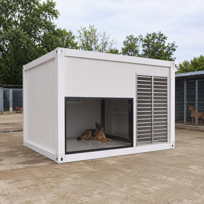 Wholesale Modular Prefab Dog Kennel Pet Boarding House Outdoor Container Pet Hotel Insulated Portable Animal Shelter