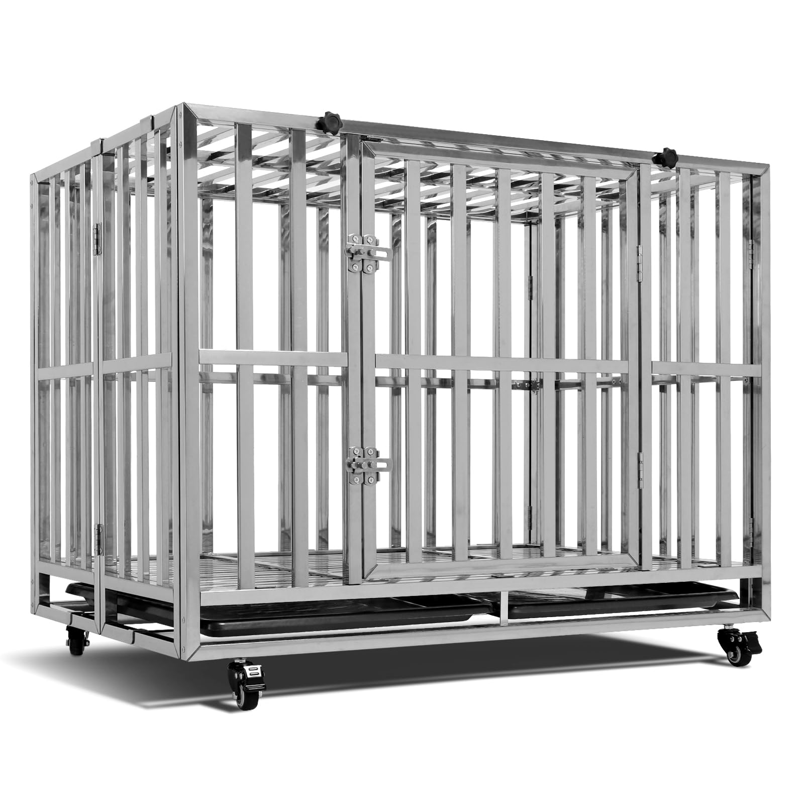 Stainless steel dog cage detail 1