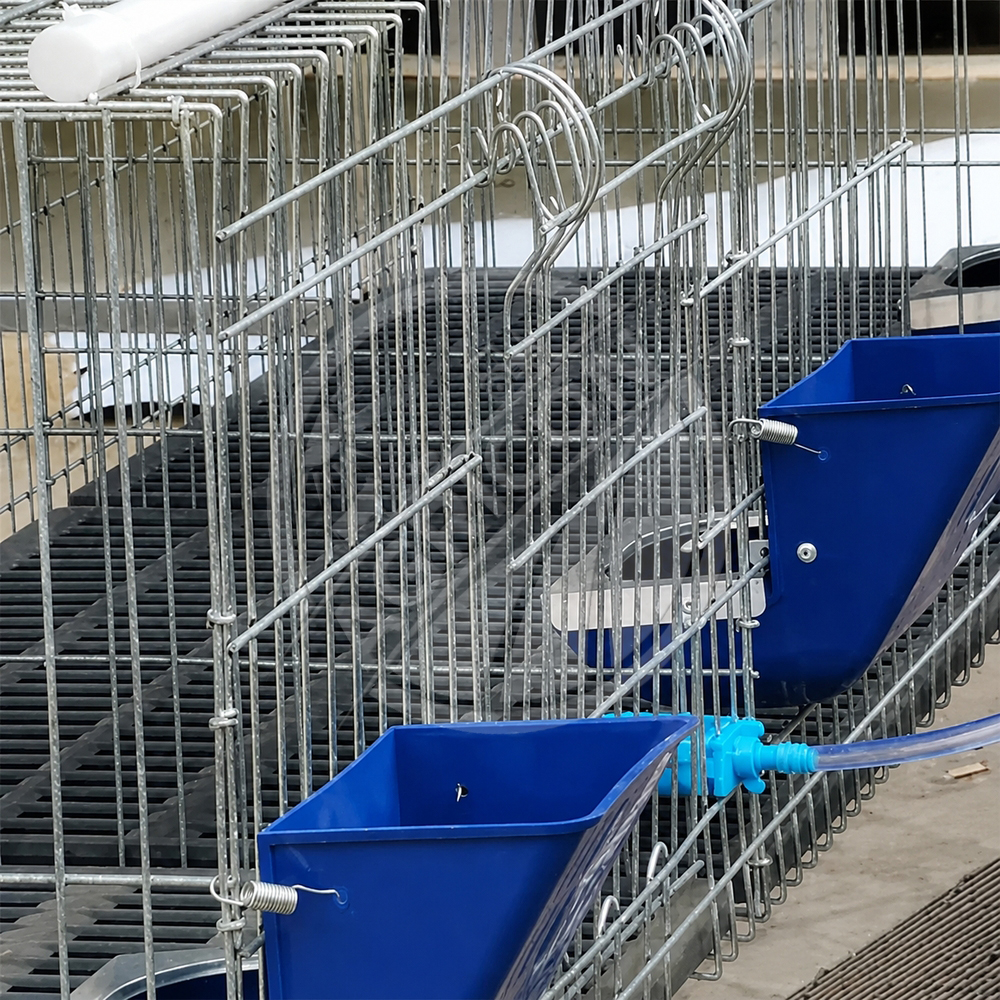 New Rabbit Breeding Cages Galvanized Steel H Type Easy Clean Removable Tray for Commercial Meat Rabbit Farm 15-20 Year Lifetime