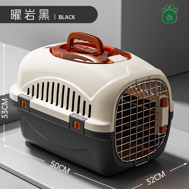 Airline-Approved PP Plastic Pet Transport Cage with Skylight - Portable Backpack/Car Carrier for Cats &amp; Dogs