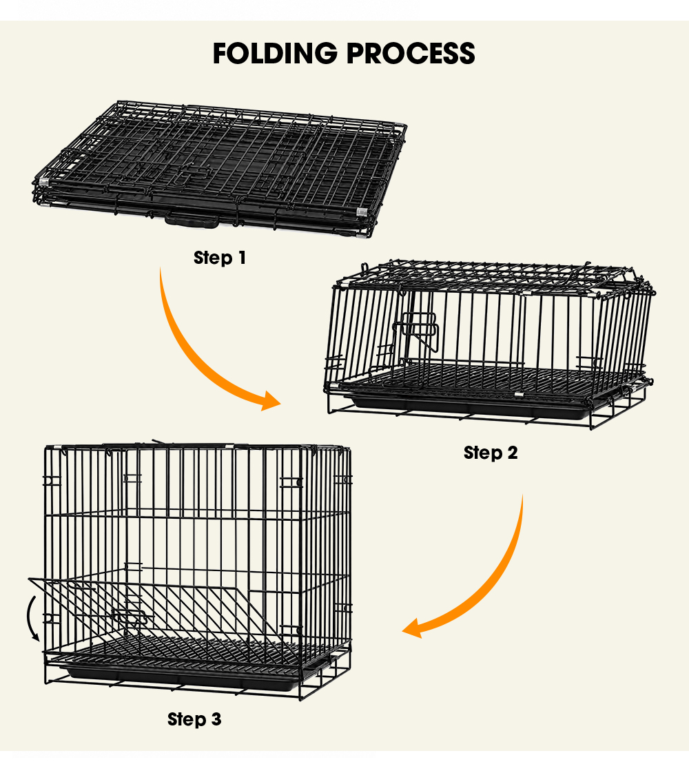 Extra Spacious General Pet Cage Equipped With Full Removable Tray Easy Cleaning Maintain Hygiene Control Odor for Long Term Use