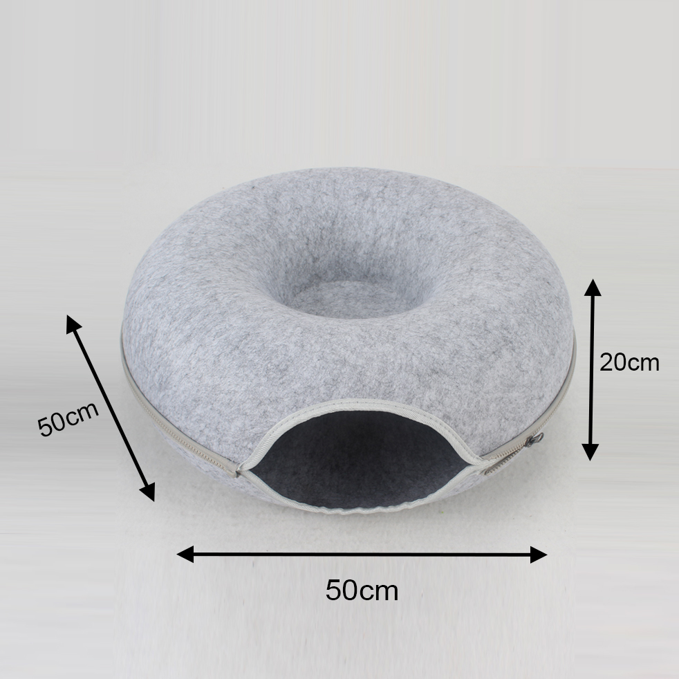 Wholesale New-Style Customized Design Popular Colorful Breathable Fabric Pet Cat Donut Bed Cat Tent House