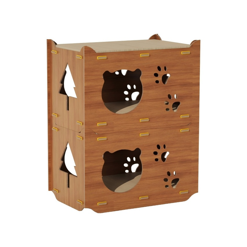 Modern Luxury Pet Accessories: Stackable Cat House for Indoor Use