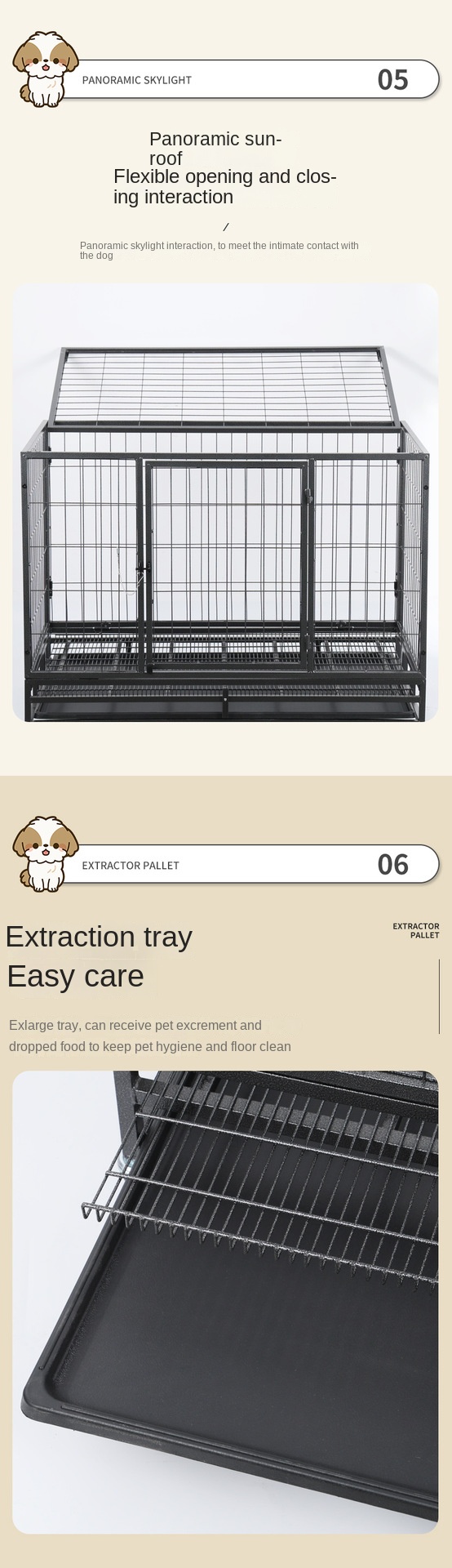 Dog Cage Foldable Space Pet Cage View 4