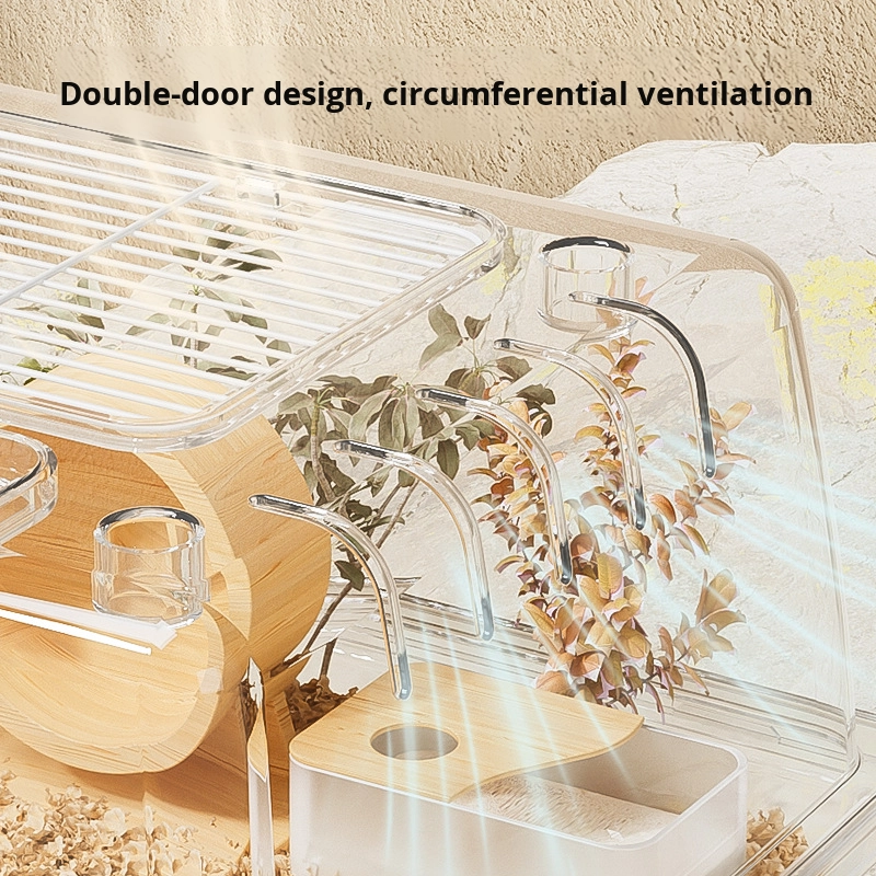 Large Acrylic Hamster Cage Transparent Multi-Level Rodent Habitat Villa Premium Small Animal Enclosure