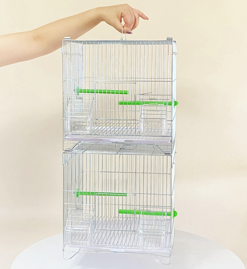 Premium Galvanized and Rust Proof Birds Breeding Cage with External Cups Stackable Parrots Bird Living Cage