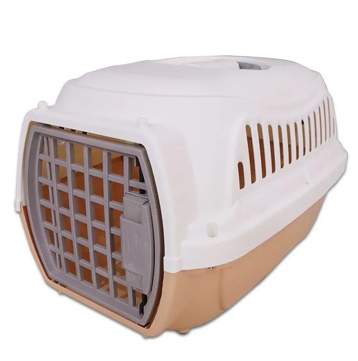 Plastic Portable Cat Dog Luxury Air Carrier Cage Airline Approved Pet Travel Box