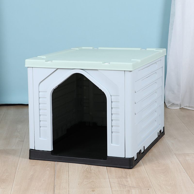 Outdoor Rainproof Dog Kennel and Pet House Rural Courtyard Villa Made of Plastic Sunscreen Dog Shed for Comfort and Shelter