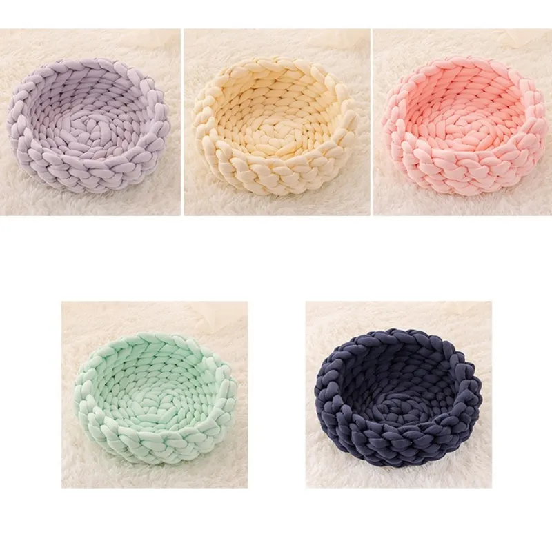 Hot Pets Beds Winter Comfortable Cartoon Style Knot Cotton Cat House Pet Cat Bed