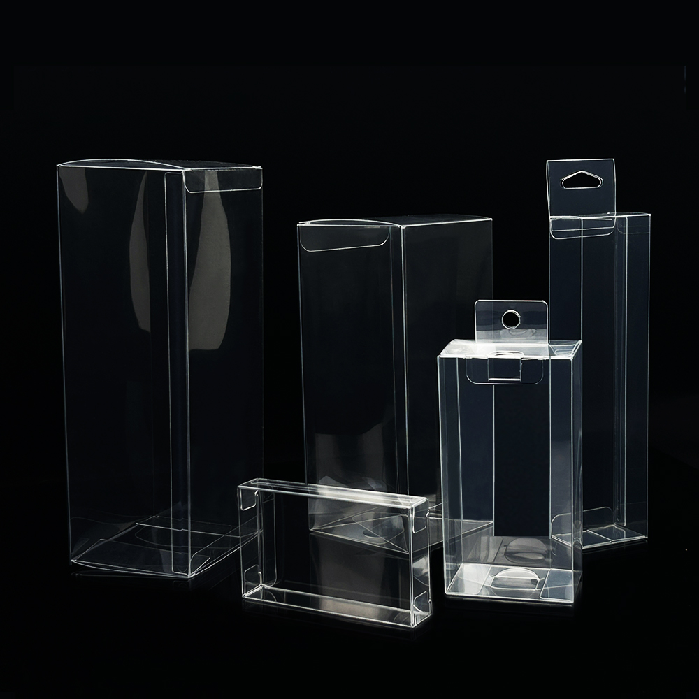 Recyclable Clear Plastic RPET/PVC Square Packaging Box With UV Printing For Gift &amp; Craft Display