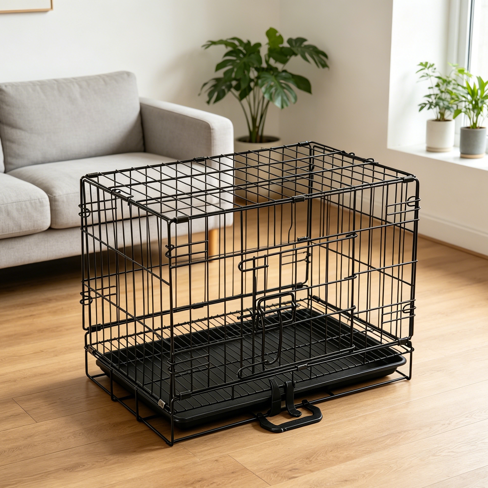 Extra Spacious General Pet Cage Equipped With Full Removable Tray Easy Cleaning Maintain Hygiene Control Odor for Long Term Use