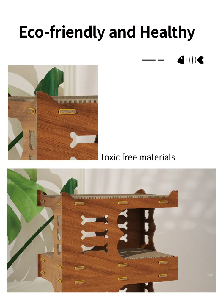 Modern Luxury Pet Accessories: Stackable Cat House for Indoor Use