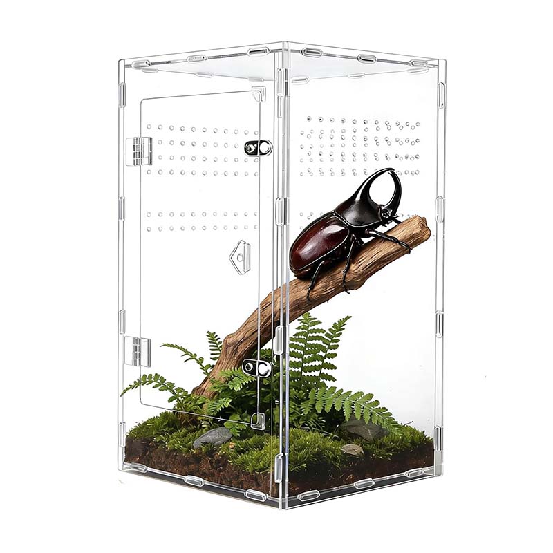 Customized Detachable Acrylic For Eco-Friendly Lightweight Pet Cages Transparent Reptile Habitats Small Reptile Enclosures