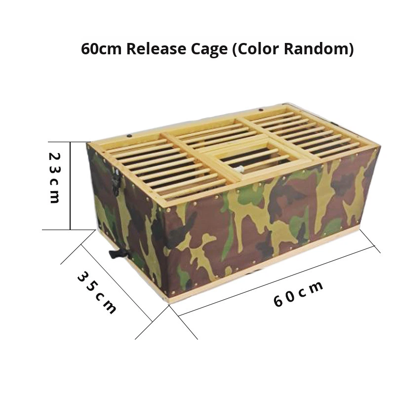 Foldable Wooden Pigeon Release Cage &amp; Racing Training Crate Portable Handheld Eco-Friendly Rectangle Pigeon Carrier