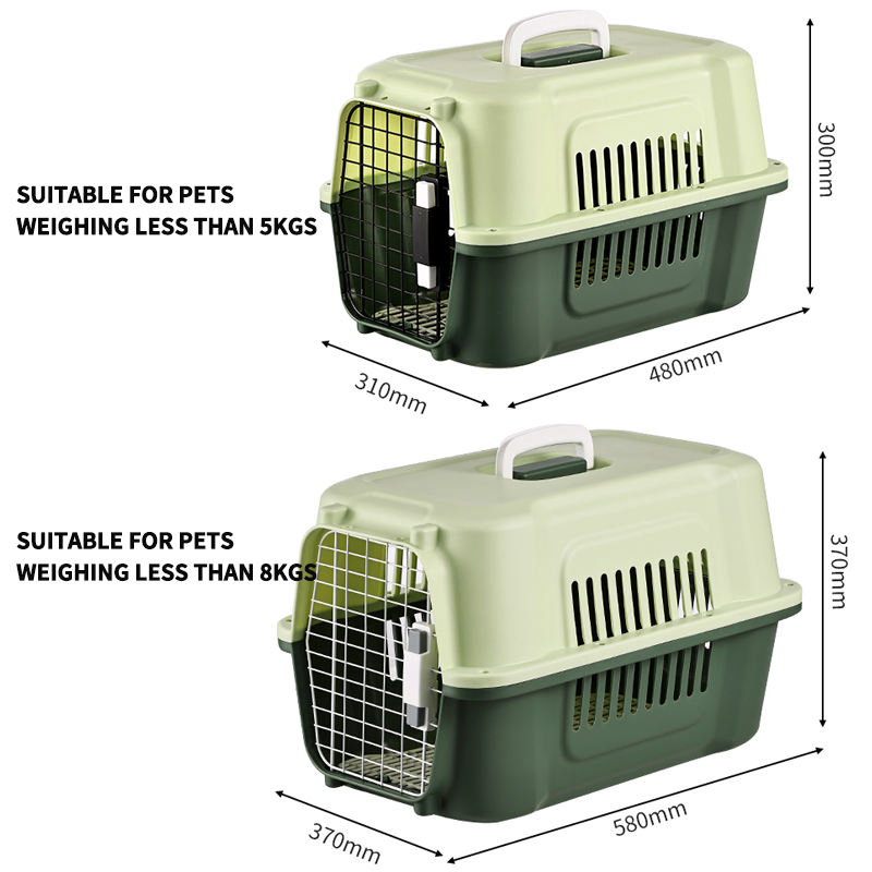 High Quality Foldable Plastic Pet Transport Box Airline Approved Dog Cat Carrier Portable Travel Cage
