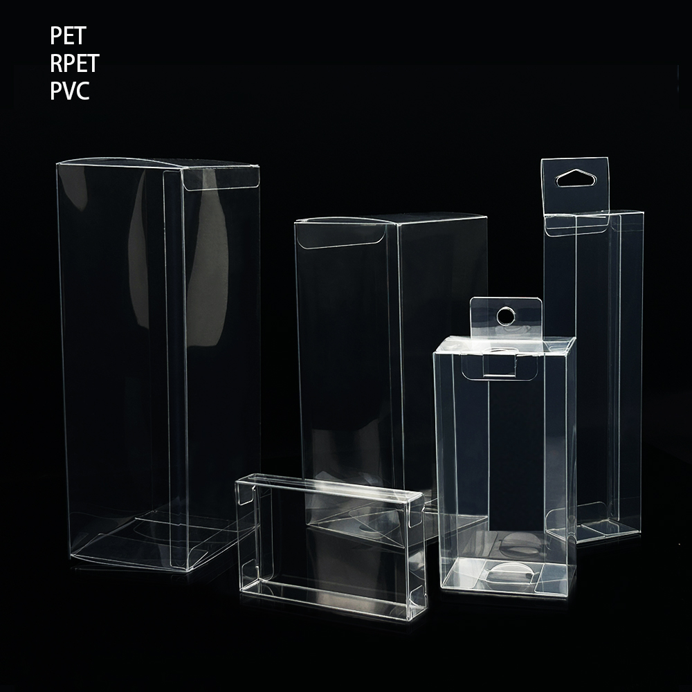 PET Transparent Box PVC Clear Plastic Package Box Auto Bottom Clear Plastic Packaging Box