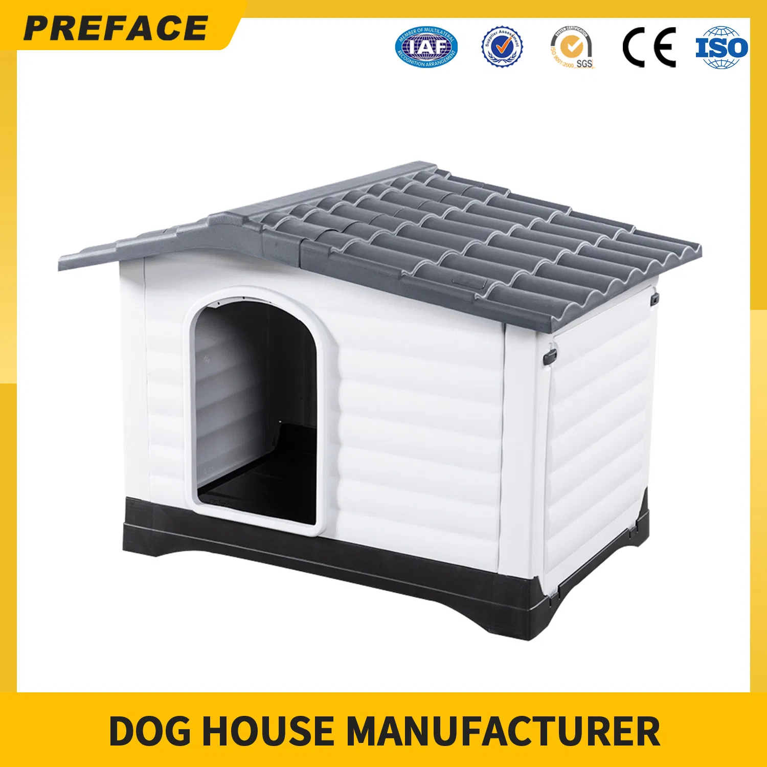 Wholesale Modern Big Plastic Waterproof Large Dog House Outdoor Indoor Luxury Pet Kennel Igloo Dog Bed House for Sale