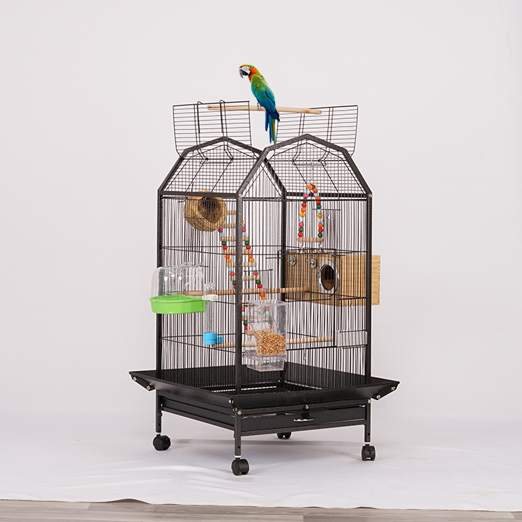Heavy Duty Rolling Large Bird Cage With Wheels for Sale 46x46x94cm Removable Tray for Parrots Easy Move &amp; Clean Home Aviary