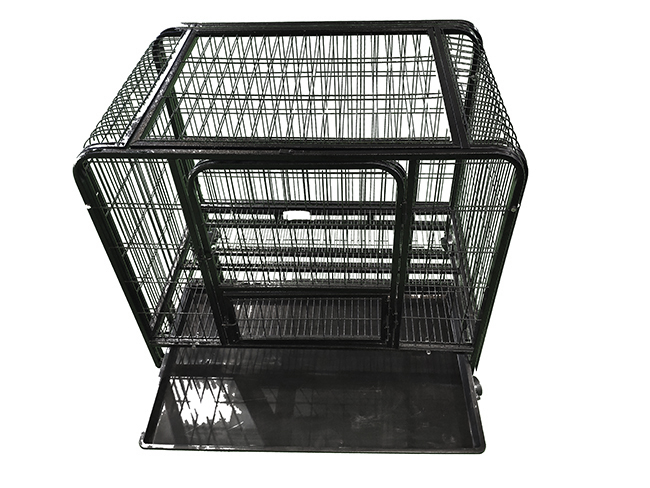 Factory Wholesale Half Foldable Portable Dog Cage Heavy Duty Breathable Steel Wire Enclosure Animal Pattern Metal Design