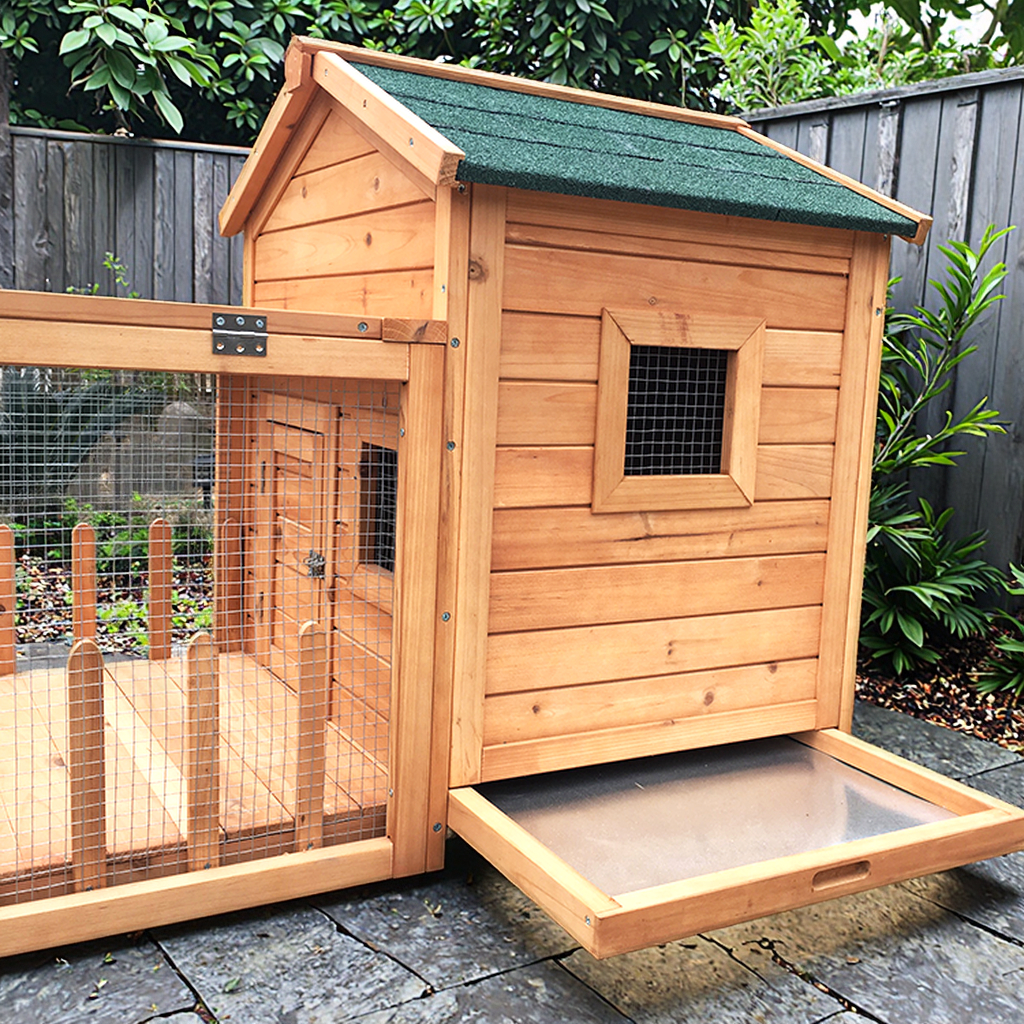 SDR025 Eco-Friendly Luxury Rabbit Cage Pet House For Rabbit Quail &amp; Duck With Nest Box Weatherproof Wood Cage For Backyard Use