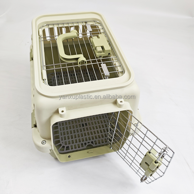Bulk OEM Pet Travel Carrier Hard Plastic Breathable Button Closure Ventilated Cage for Small Animals Custom Service Available