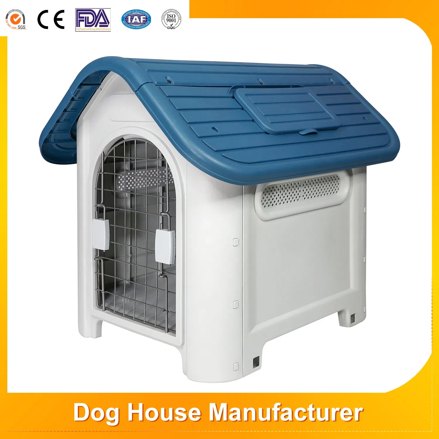 Big Home Furniture Dog House All-Season Availability Outdoor/Indoor Luxury Cat Crate Kennel Eco-Friendly Waterproof Durable Plastic Pet House with Window