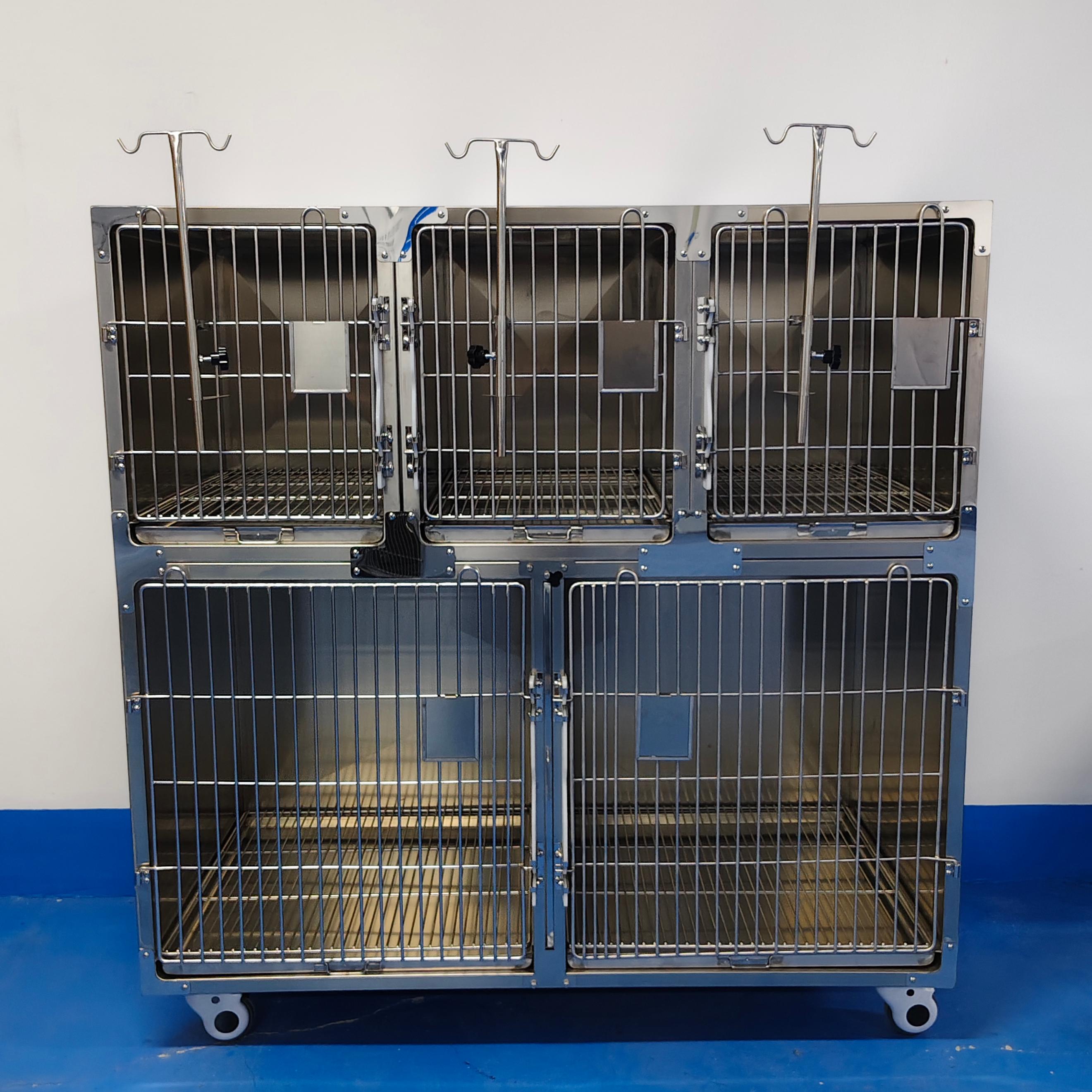 Expandable 2-Level Dog Cage, Easy Disassembly &amp; Washable, Quiet Chew-Proof, Training Crate for Home
