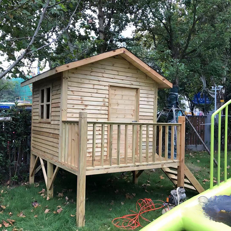 Custom Prefab Wooden Cabin Outdoor Garden Shed Log House, Weather-Resistant, Factory Direct Wholesale.