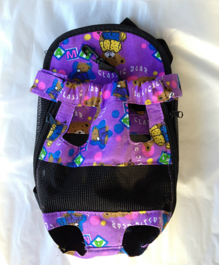 Manufacturer's Comfortable Versatile Nylon Pet Dog and Cat Carrier Soft Mesh with Zipper Closure and Print Pattern