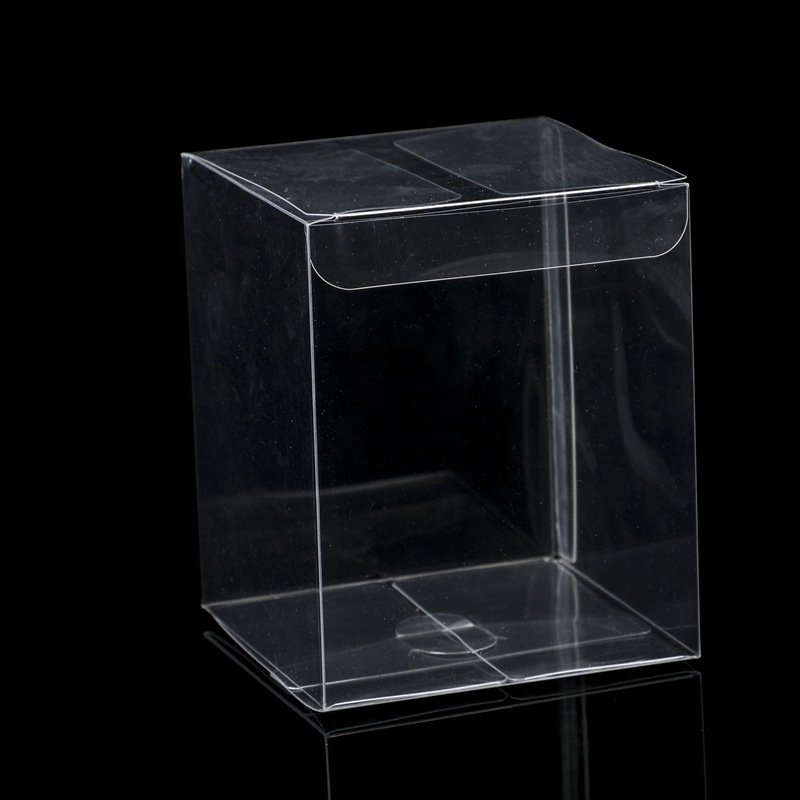 Custom Printed Transparent PET Folding Plastic Clear Packaging Box Recyclable For Stickers And Craft Use