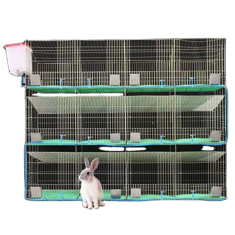 Hot Dip Galvanized Small Animal Cage Breeding Rabbit House with Attached Nest Box New Condition Rabbit Cages on Sale