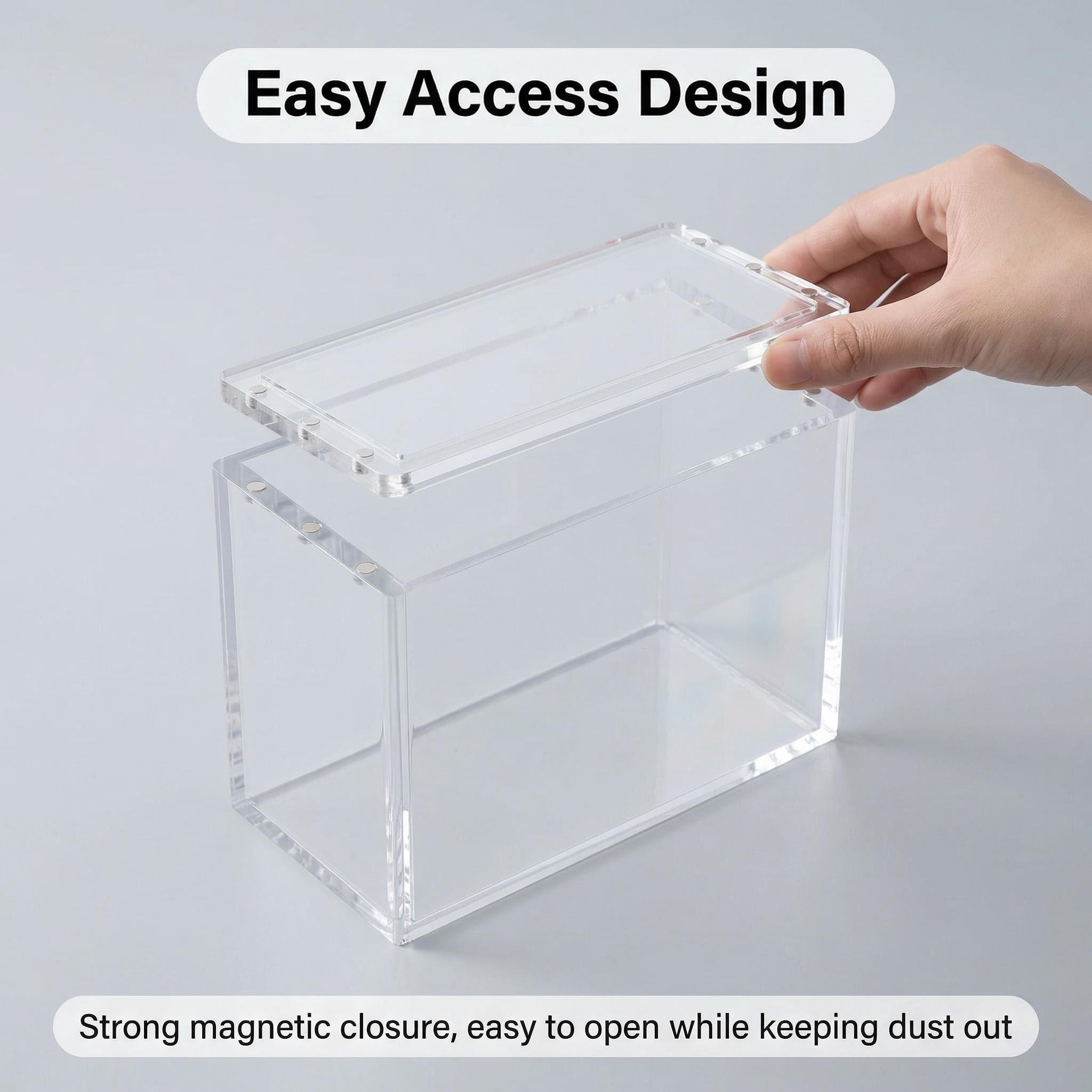 Clear Magnetic Acrylic Display Case, Floating Protect Display Box For Pokemon ETB Elite Trainer Box Booster Box