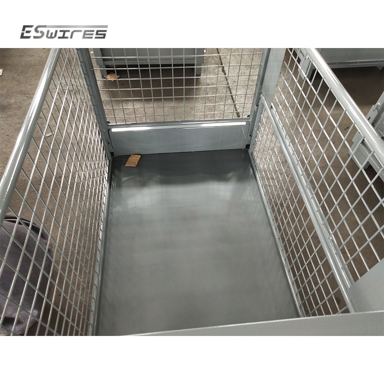 Powder Coated Collapsible Stackable Color Customized Pallet Crate Metal