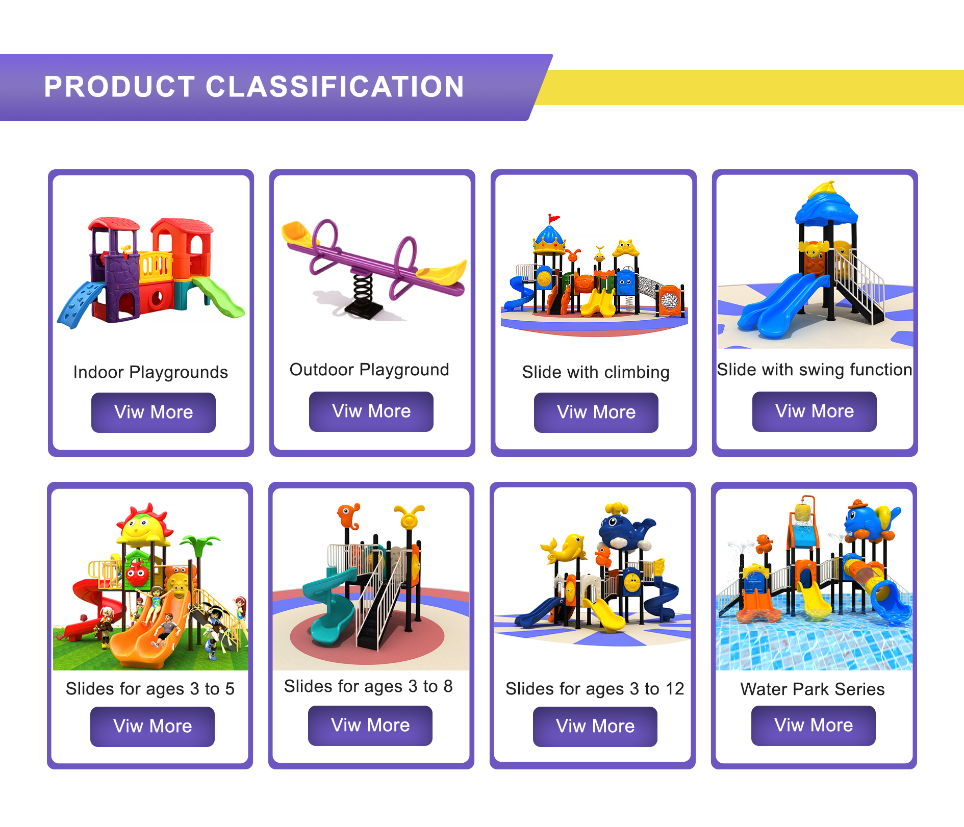 Amusement Playground Categories