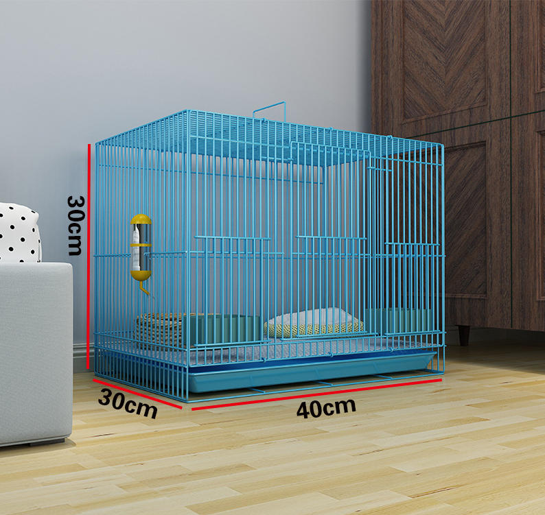 Multi-Pet Indoor Iron Rabbit Hutch Removable Tray Stylish Easy Clean 4-Door Space-Saving Foldable Easy Assembly for Pet Stores